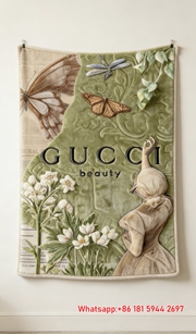 Gucci Vintage Green Velvet Throw blankets Gucci Nature's Embrace Blanket IMG_2807
